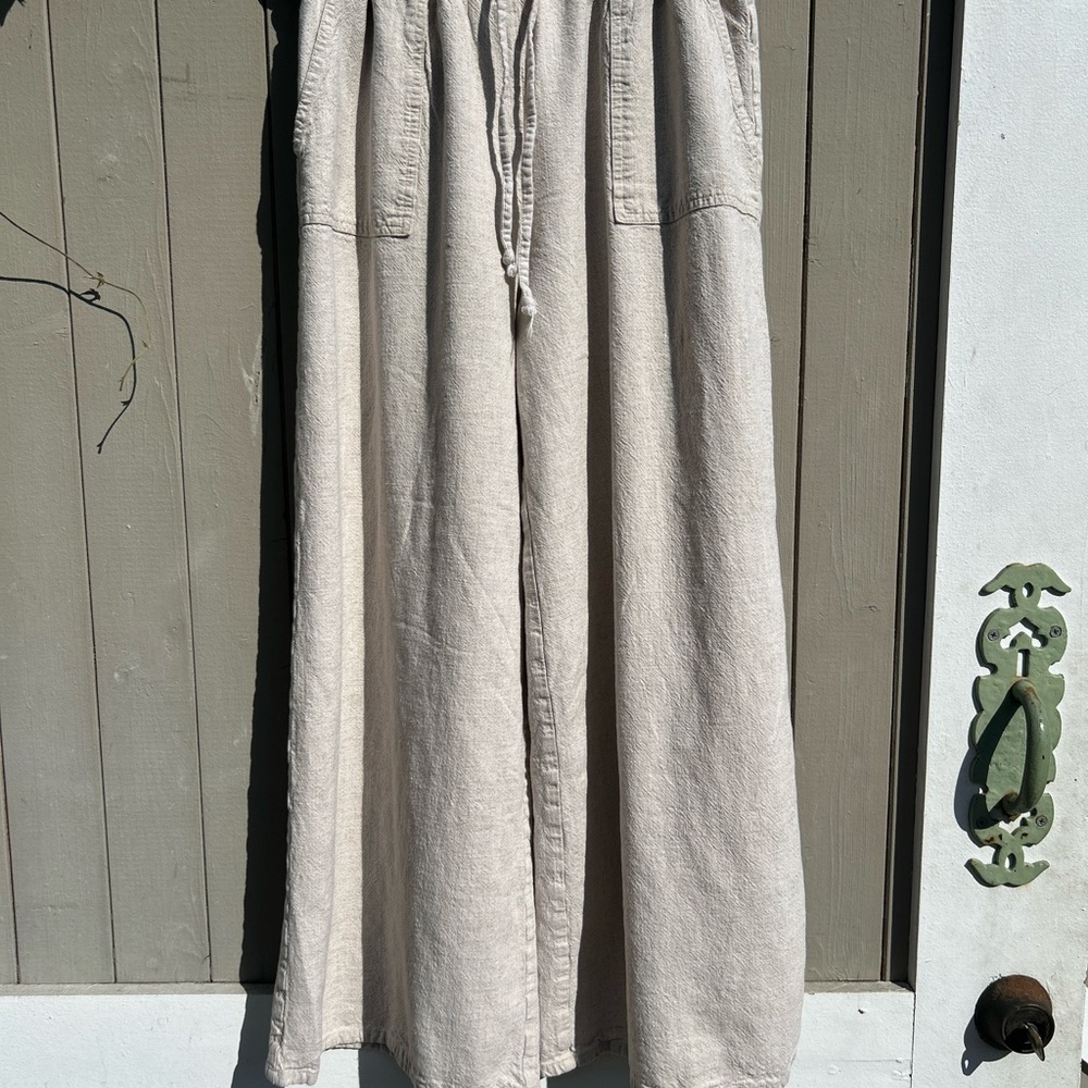 Women’s Cream Linen Pants